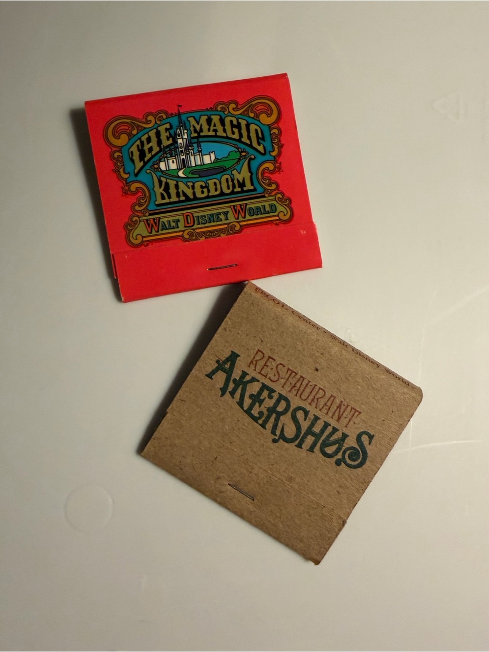 Walt Disney World Lot of 2 Matchbooks Matches Magic Kingdom Restaurant Akershus